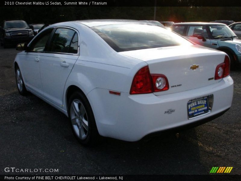 Summit White / Titanium 2010 Chevrolet Malibu LS Sedan