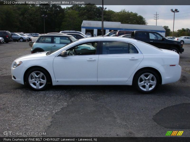 Summit White / Titanium 2010 Chevrolet Malibu LS Sedan