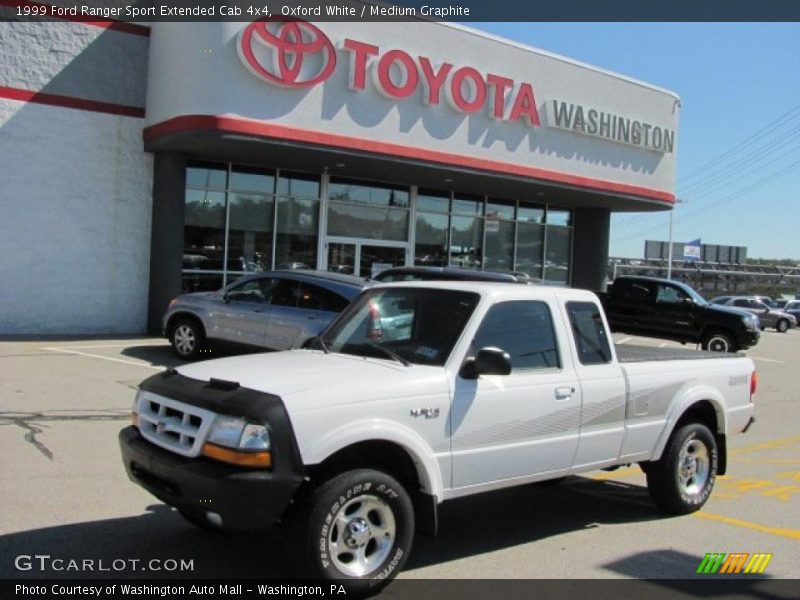 Oxford White / Medium Graphite 1999 Ford Ranger Sport Extended Cab 4x4