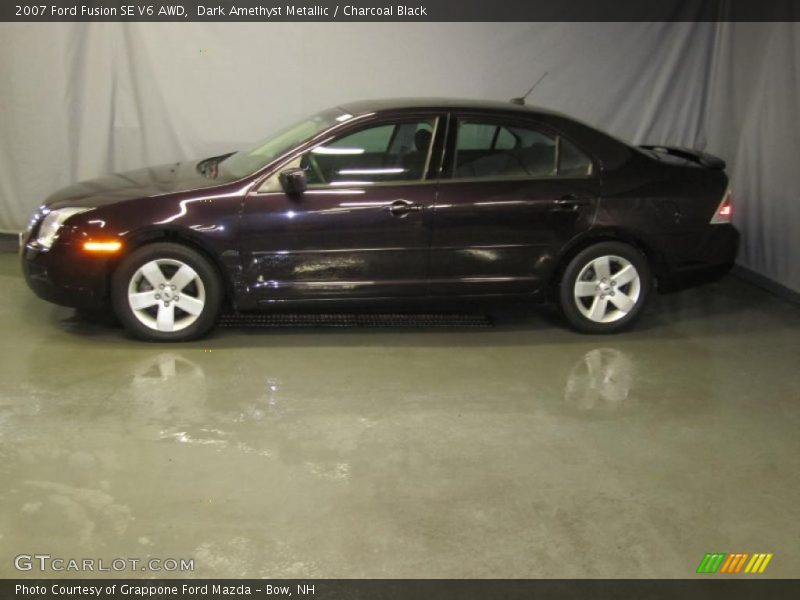 Dark Amethyst Metallic / Charcoal Black 2007 Ford Fusion SE V6 AWD