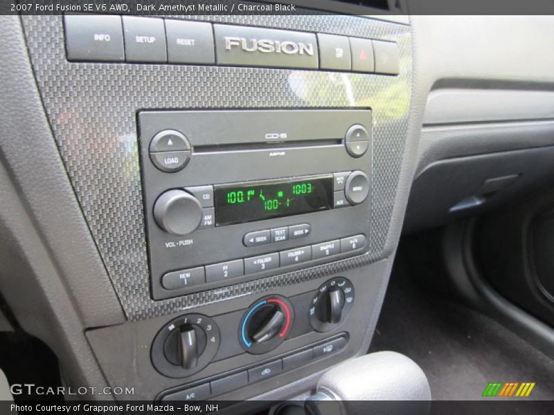 Dark Amethyst Metallic / Charcoal Black 2007 Ford Fusion SE V6 AWD
