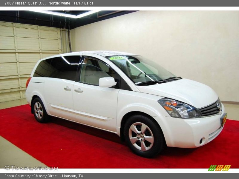 Nordic White Pearl / Beige 2007 Nissan Quest 3.5