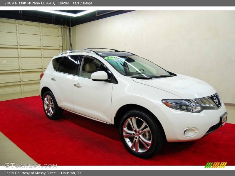 Glacier Pearl / Beige 2009 Nissan Murano LE AWD