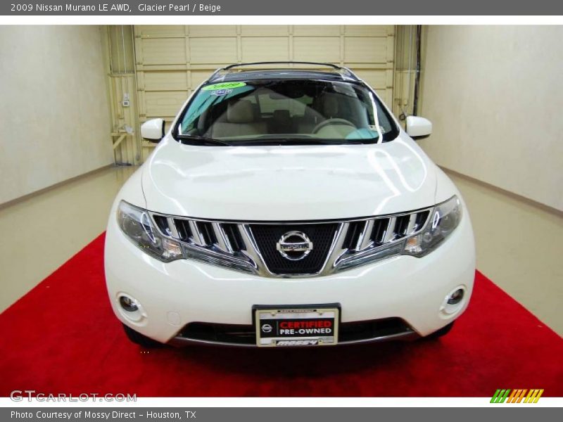 Glacier Pearl / Beige 2009 Nissan Murano LE AWD