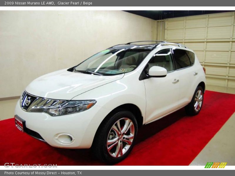 Glacier Pearl / Beige 2009 Nissan Murano LE AWD