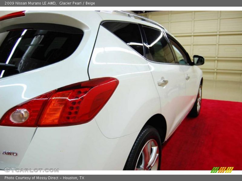 Glacier Pearl / Beige 2009 Nissan Murano LE AWD