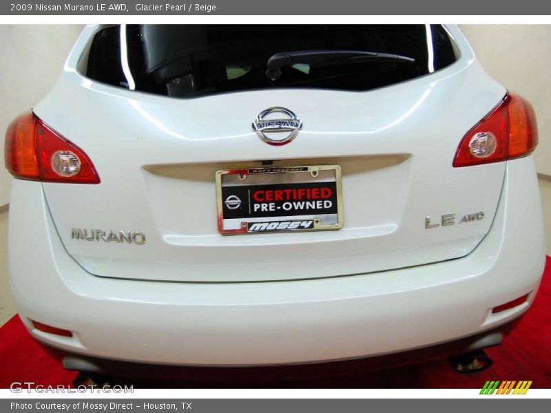Glacier Pearl / Beige 2009 Nissan Murano LE AWD