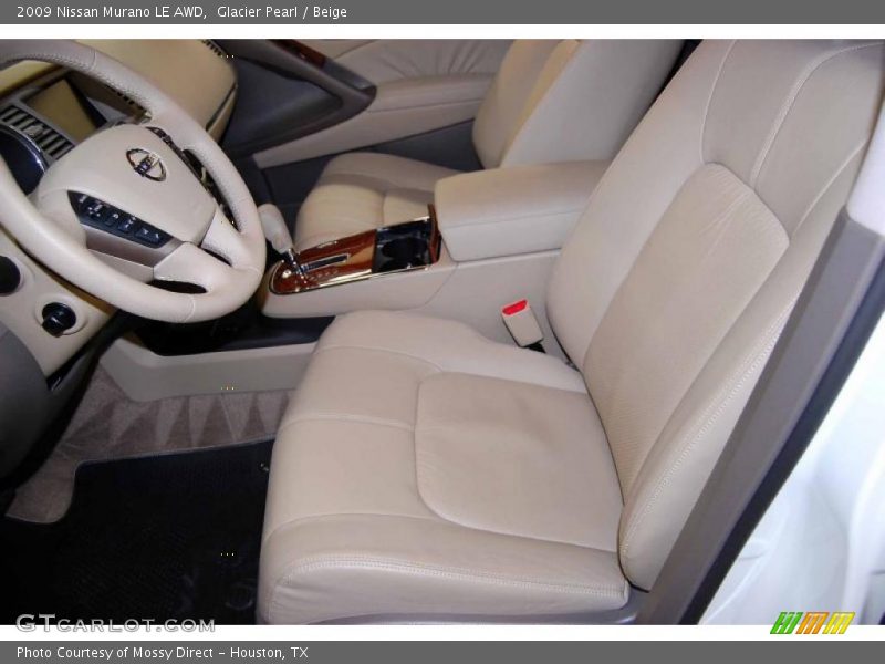 Glacier Pearl / Beige 2009 Nissan Murano LE AWD