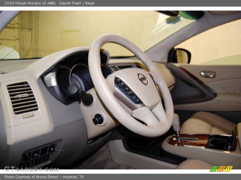 Glacier Pearl / Beige 2009 Nissan Murano LE AWD