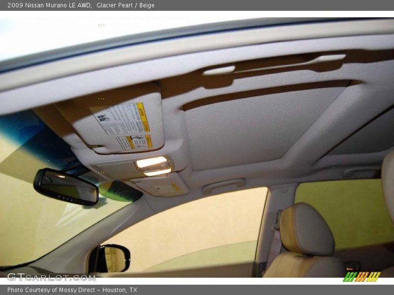 Glacier Pearl / Beige 2009 Nissan Murano LE AWD