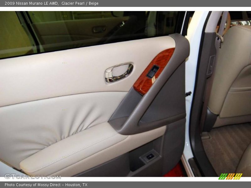 Glacier Pearl / Beige 2009 Nissan Murano LE AWD