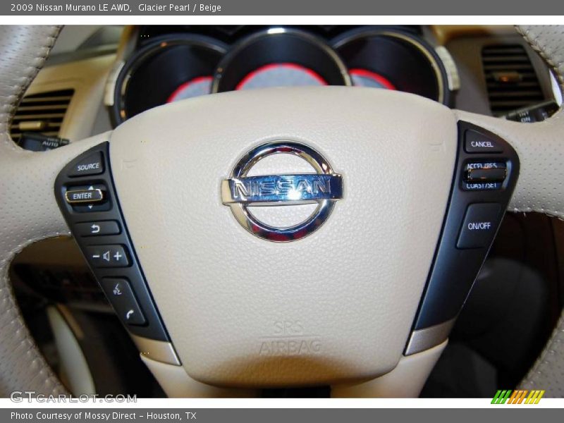 Glacier Pearl / Beige 2009 Nissan Murano LE AWD