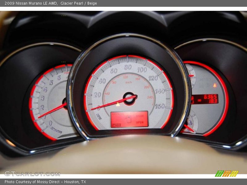 Glacier Pearl / Beige 2009 Nissan Murano LE AWD