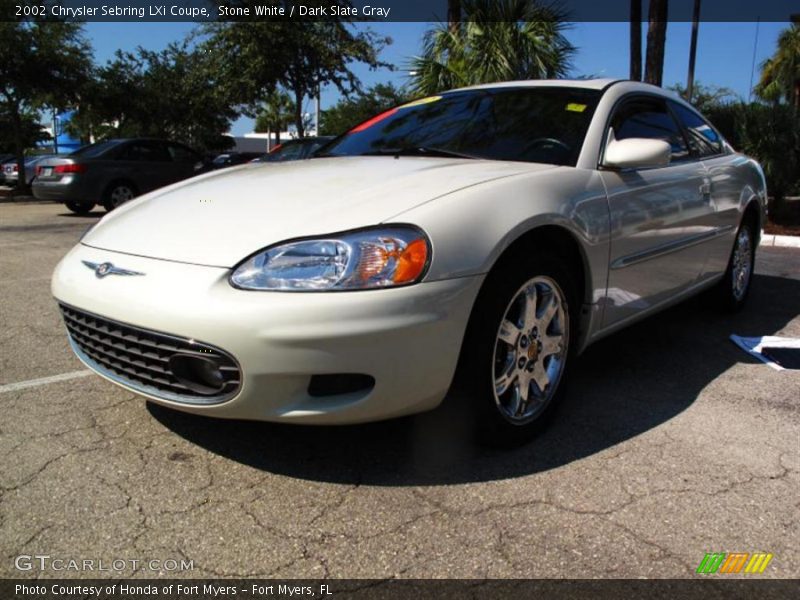 Stone White / Dark Slate Gray 2002 Chrysler Sebring LXi Coupe
