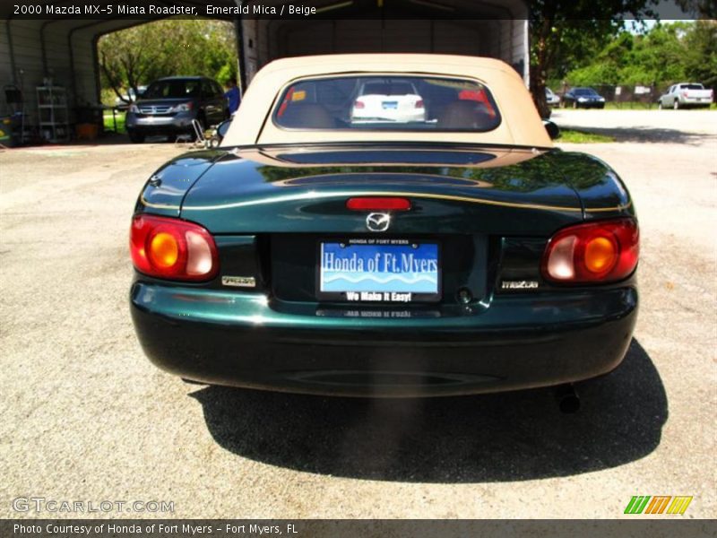 Emerald Mica / Beige 2000 Mazda MX-5 Miata Roadster