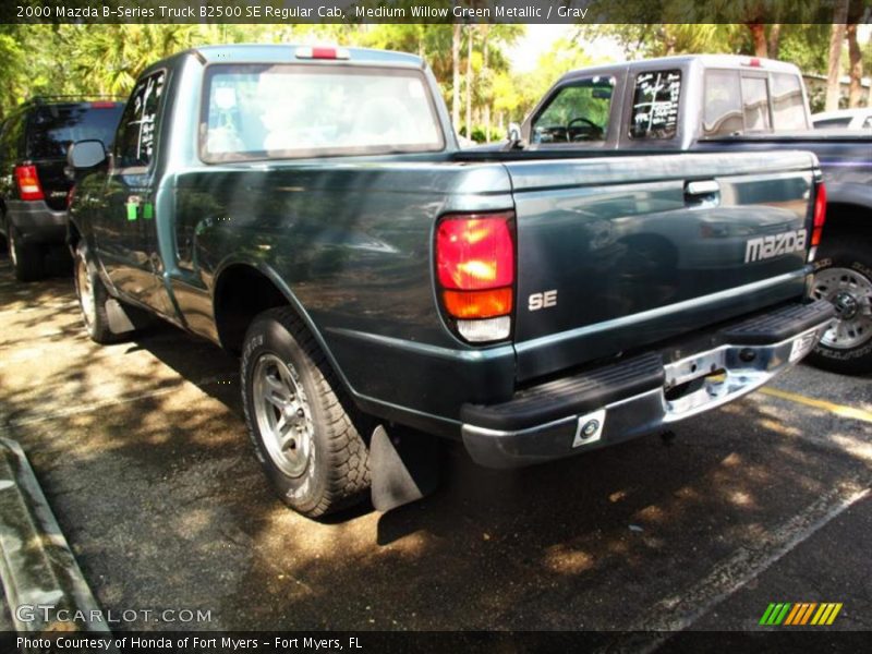 Medium Willow Green Metallic / Gray 2000 Mazda B-Series Truck B2500 SE Regular Cab
