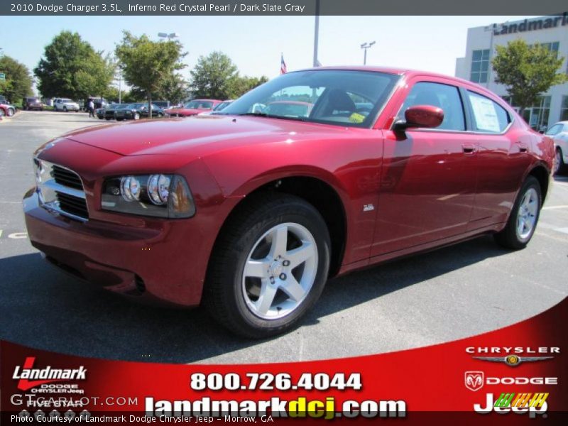 Inferno Red Crystal Pearl / Dark Slate Gray 2010 Dodge Charger 3.5L