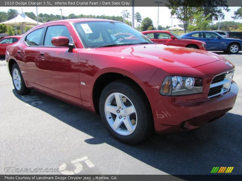 Inferno Red Crystal Pearl / Dark Slate Gray 2010 Dodge Charger 3.5L