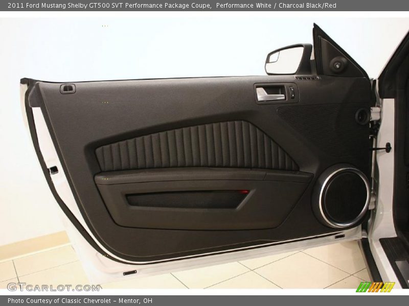 Performance White / Charcoal Black/Red 2011 Ford Mustang Shelby GT500 SVT Performance Package Coupe