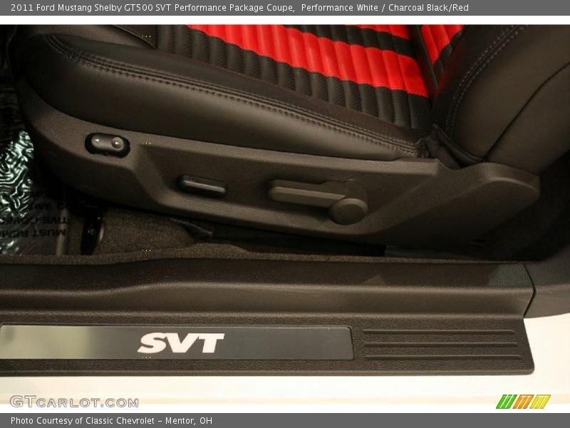 Performance White / Charcoal Black/Red 2011 Ford Mustang Shelby GT500 SVT Performance Package Coupe