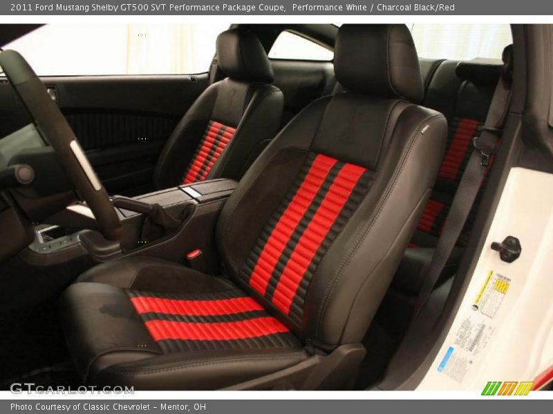 Performance White / Charcoal Black/Red 2011 Ford Mustang Shelby GT500 SVT Performance Package Coupe