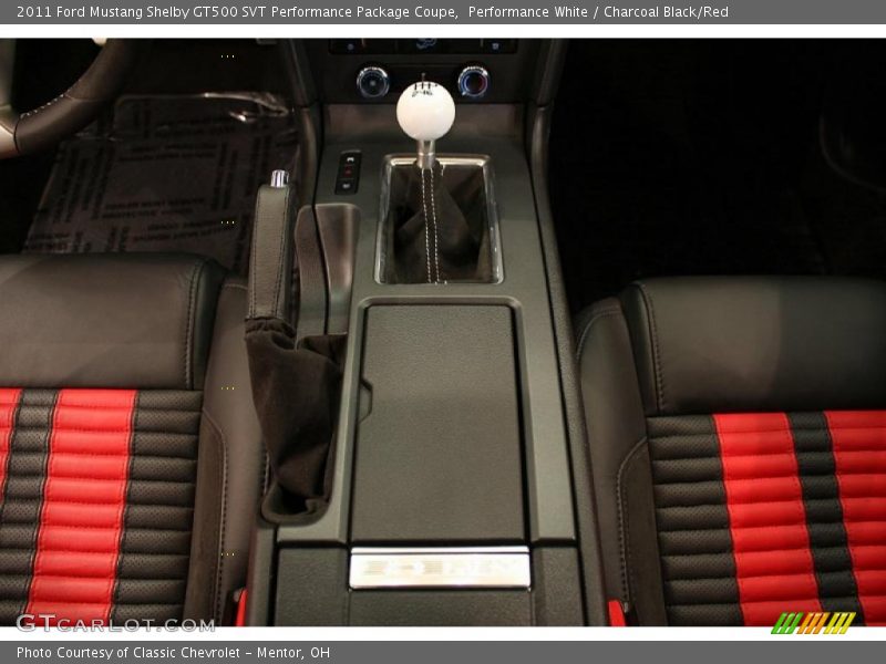 Performance White / Charcoal Black/Red 2011 Ford Mustang Shelby GT500 SVT Performance Package Coupe