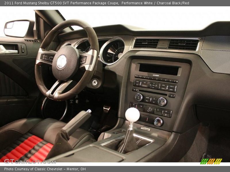Performance White / Charcoal Black/Red 2011 Ford Mustang Shelby GT500 SVT Performance Package Coupe