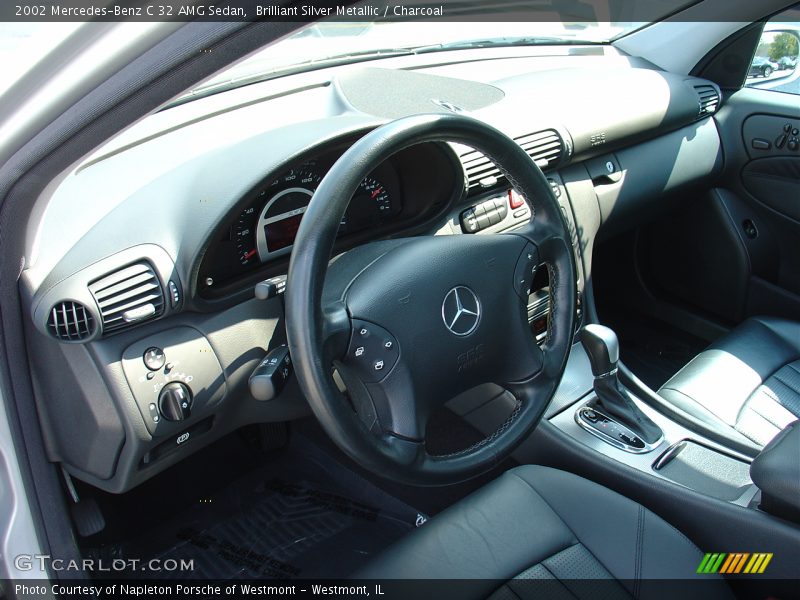 Brilliant Silver Metallic / Charcoal 2002 Mercedes-Benz C 32 AMG Sedan
