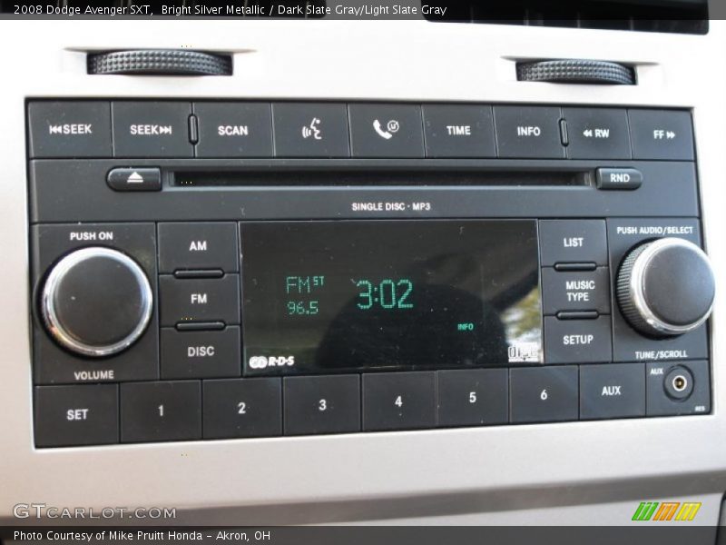 Bright Silver Metallic / Dark Slate Gray/Light Slate Gray 2008 Dodge Avenger SXT
