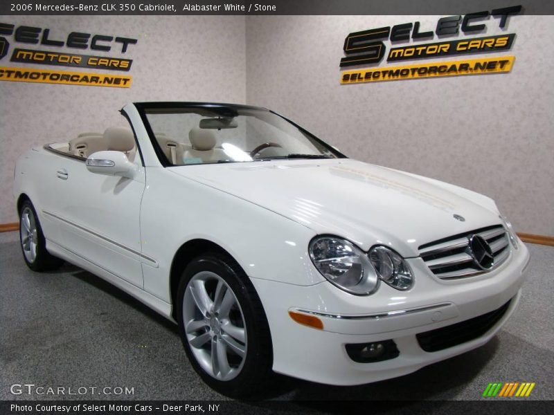 Alabaster White / Stone 2006 Mercedes-Benz CLK 350 Cabriolet