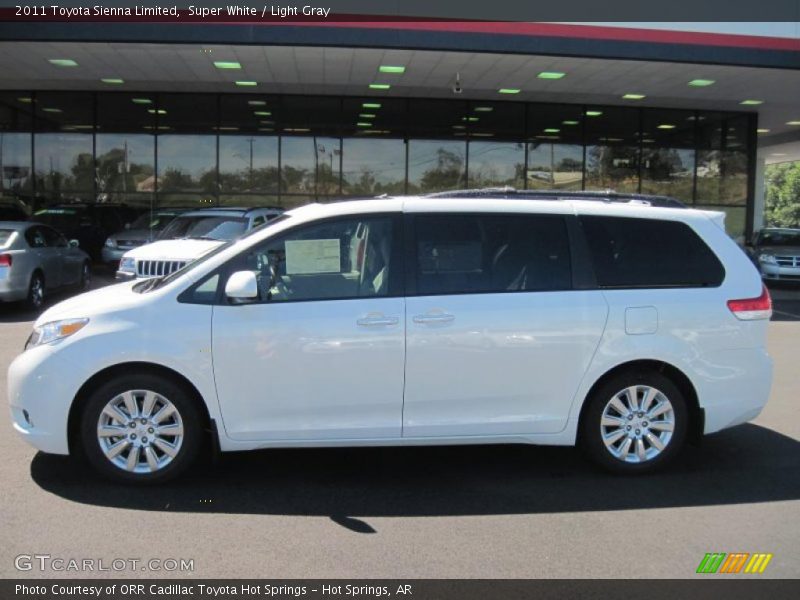 Super White / Light Gray 2011 Toyota Sienna Limited