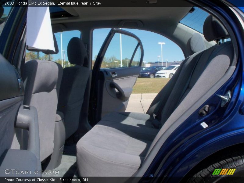 Eternal Blue Pearl / Gray 2003 Honda Civic EX Sedan