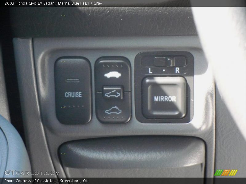 Eternal Blue Pearl / Gray 2003 Honda Civic EX Sedan
