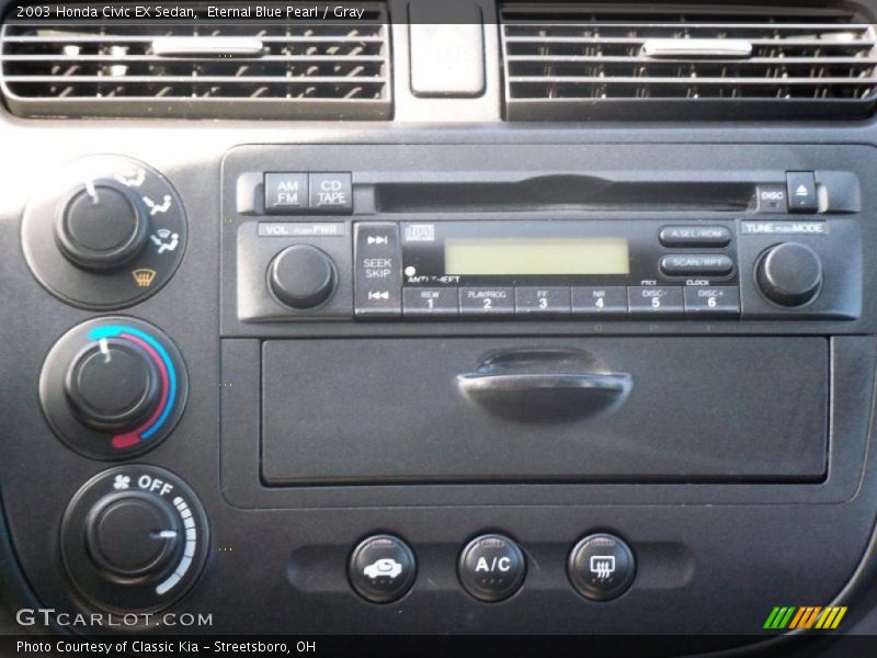 Eternal Blue Pearl / Gray 2003 Honda Civic EX Sedan