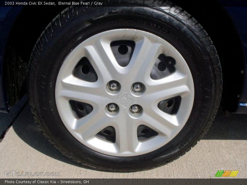 Eternal Blue Pearl / Gray 2003 Honda Civic EX Sedan