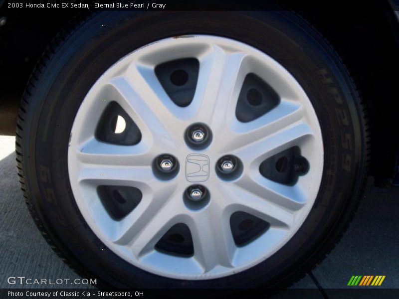 Eternal Blue Pearl / Gray 2003 Honda Civic EX Sedan