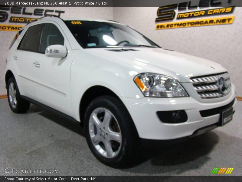 Arctic White / Black 2008 Mercedes-Benz ML 350 4Matic