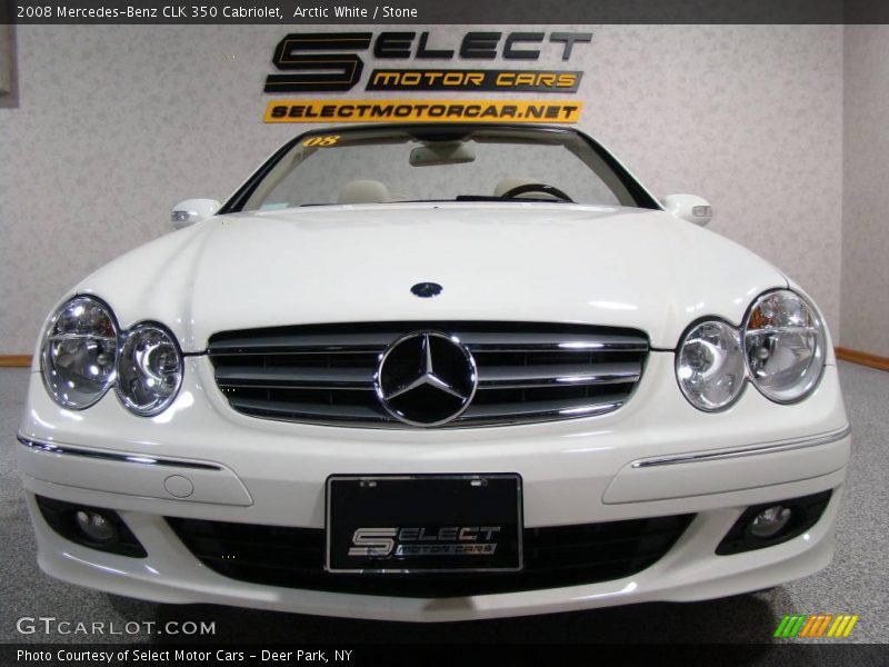 Arctic White / Stone 2008 Mercedes-Benz CLK 350 Cabriolet
