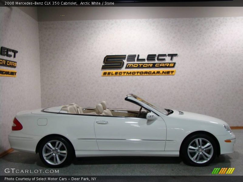 Arctic White / Stone 2008 Mercedes-Benz CLK 350 Cabriolet