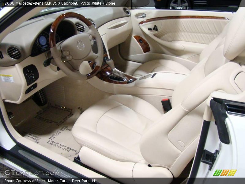 Arctic White / Stone 2008 Mercedes-Benz CLK 350 Cabriolet