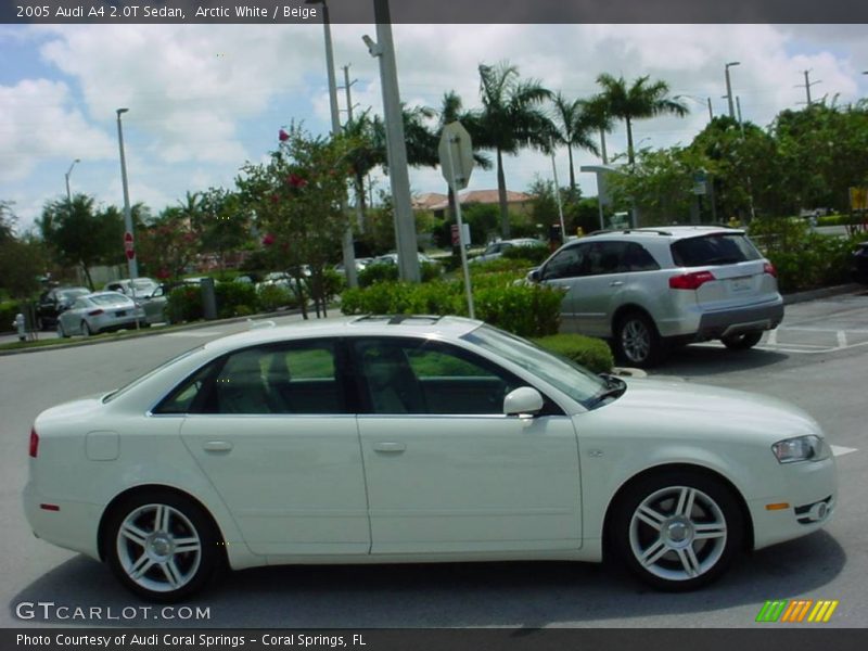 Arctic White / Beige 2005 Audi A4 2.0T Sedan