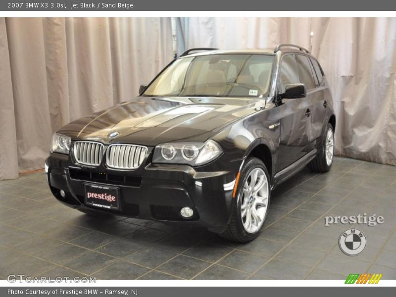 Jet Black / Sand Beige 2007 BMW X3 3.0si
