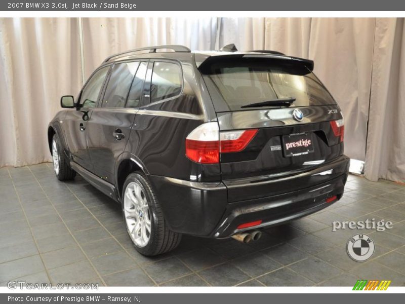 Jet Black / Sand Beige 2007 BMW X3 3.0si