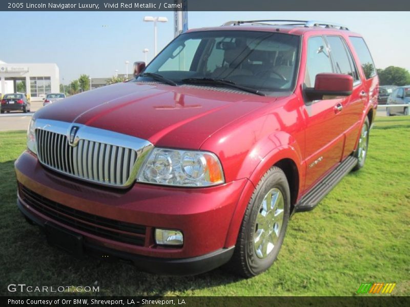 Vivid Red Metallic / Camel 2005 Lincoln Navigator Luxury