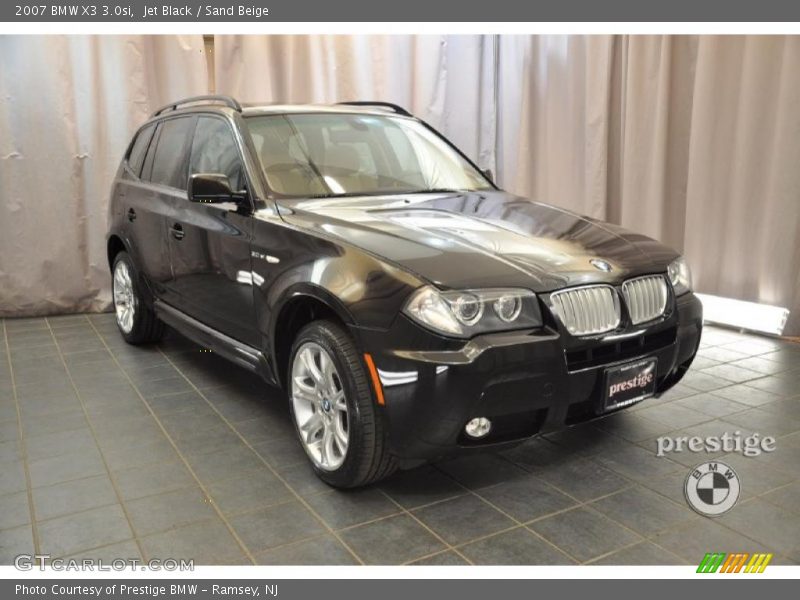 Jet Black / Sand Beige 2007 BMW X3 3.0si