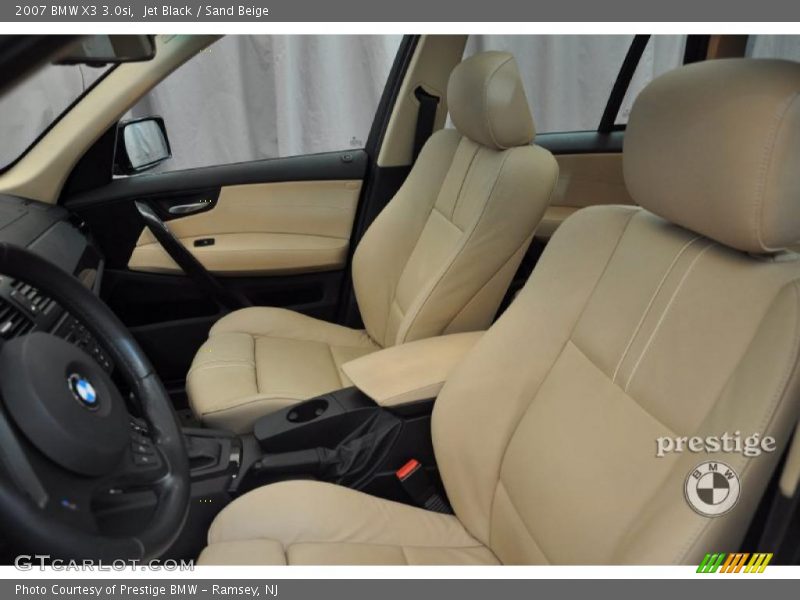 Jet Black / Sand Beige 2007 BMW X3 3.0si