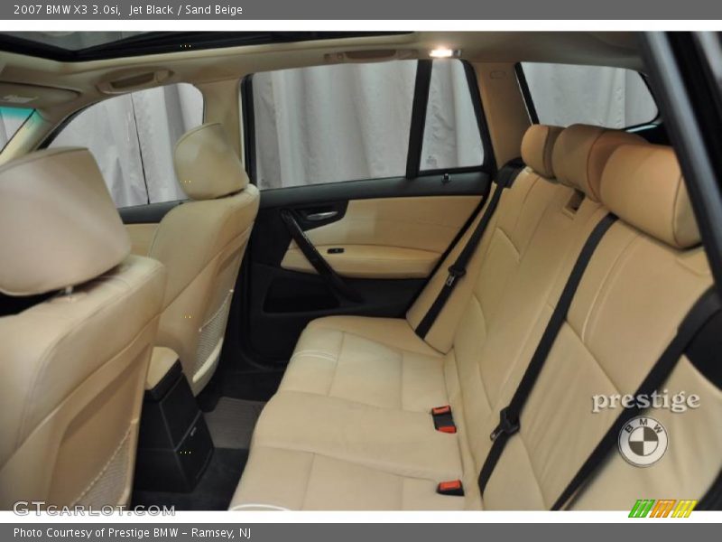 Jet Black / Sand Beige 2007 BMW X3 3.0si