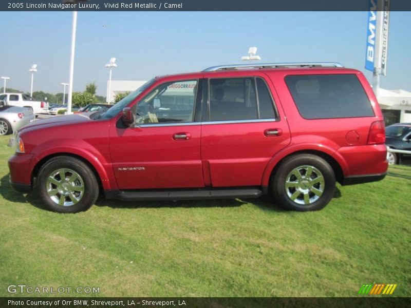 Vivid Red Metallic / Camel 2005 Lincoln Navigator Luxury