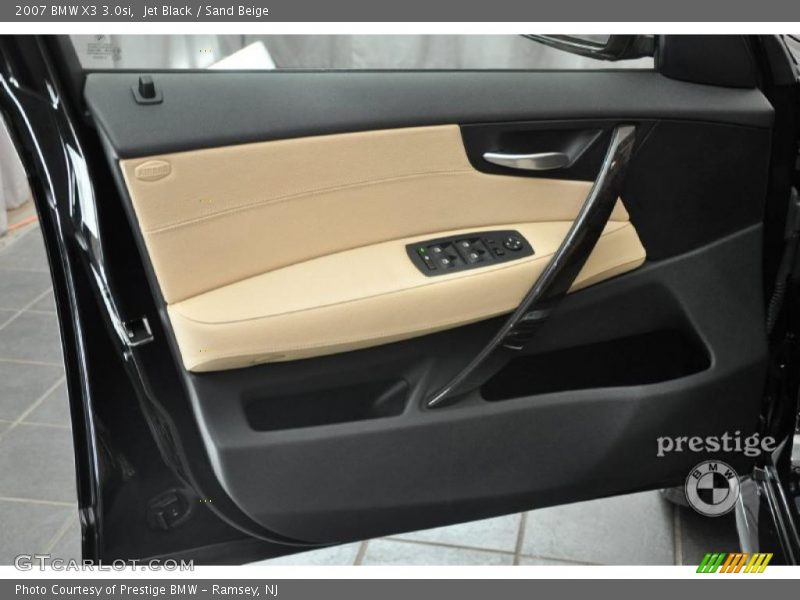 Jet Black / Sand Beige 2007 BMW X3 3.0si