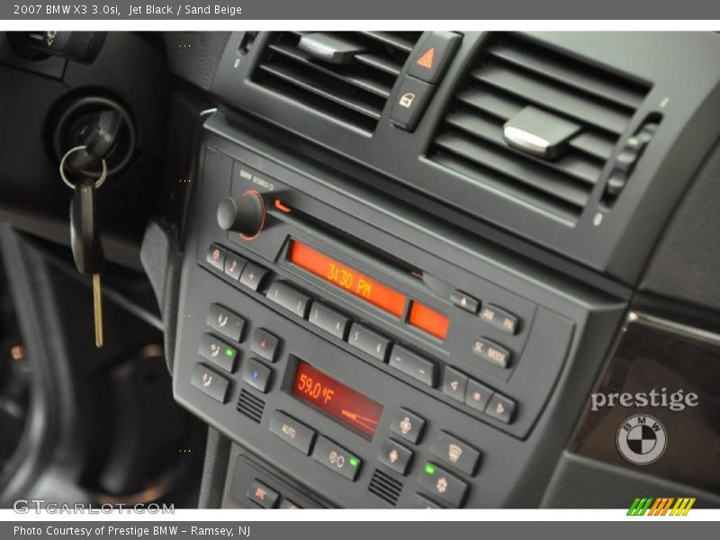 Jet Black / Sand Beige 2007 BMW X3 3.0si